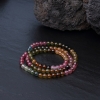 巴西彩虹碧玺多圈手串-红掌柜