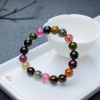 彩虹碧玺单圈手串-红掌柜