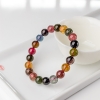 彩虹碧玺单圈手串-红掌柜