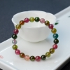 彩虹碧玺圆珠手串 - 红掌柜