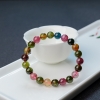 彩虹碧玺圆珠手串 - 红掌柜
