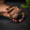 7mm天然彩虹碧玺单圈手串-红掌柜