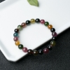 天然彩虹碧玺单圈手串-红掌柜