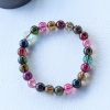 巴西彩红碧玺单圈手串-红掌柜