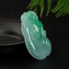 糯种翠绿翡翠福如意吊坠-红掌柜
