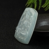天然缅甸糯冰种翡翠吊坠-红掌柜