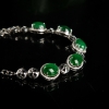 糯种翠绿翡翠手链-红掌柜