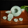 飘花翡翠把把壶摆件-红掌柜