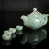 缅甸翡翠把把壶摆件-红掌柜
