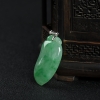 缅甸豆种飘翠翡翠福瓜吊坠-红掌柜