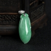 缅甸天然豆种豆绿翡翠福瓜吊坠-红掌柜