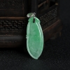 缅甸天然豆绿翡翠福瓜吊坠-红掌柜