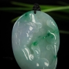 缅甸天然糯种飘花翡翠吊坠-红掌柜