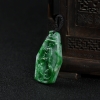 豆种翡翠年年有余吊坠-红掌柜