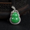 18k糯种翠绿翡翠葫芦吊坠-红掌柜