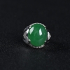 缅甸天然糯种深绿翡翠戒指-红掌柜