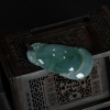 缅甸天然糯冰种翡翠福贝吊坠-红掌柜