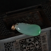 缅甸天然糯冰种翡翠福瓜吊坠-红掌柜