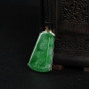 缅甸糯种飘翠翡翠厚德载物吊坠-红掌柜