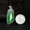 天然糯种翡翠吊坠-红掌柜