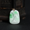 18K糯种飘翠翡翠年年有余吊坠-红掌柜