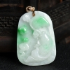 天然翡翠年年有余吊坠-红掌柜