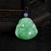 豆种豆绿翡翠弥勒佛吊坠-红掌柜