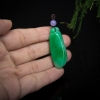 天然豆种飘翠翡翠福瓜吊坠-红掌柜
