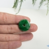 天然豆种深绿翡翠平安扣吊坠-红掌柜