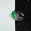 糯种豆绿翡翠戒指-红掌柜