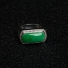 18k天然糯种豆绿翡翠戒指-红掌柜