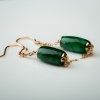18K缅甸糯种深绿翡翠桶珠吊坠-红掌柜