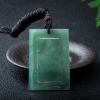天然缅甸糯冰种深绿翡翠吊坠-红掌柜