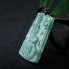 糯冰种飘花翡翠普贤菩萨吊坠-红掌柜