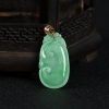 缅甸天然翠绿翡翠如意吊坠-红掌柜