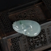 缅甸天然糯种翡翠如意吊坠-红掌柜
