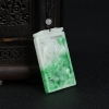 天然糯种飘翠翡翠龙凤呈祥吊坠-红掌柜