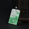 缅甸糯种飘翠翡翠龙凤呈祥吊坠-红掌柜