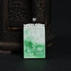 缅甸天然飘翠翡翠龙凤呈祥吊坠-红掌柜