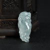 糯冰种浅绿翡翠龙鱼吊坠-红掌柜