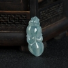 糯冰种飘花翡翠金玉满堂吊坠-红掌柜
