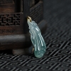 糯冰种蓝绿翡翠莲蓬吊坠-红掌柜