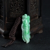 豆种飘翠翡翠福寿如意吊坠-红掌柜