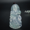 冰种飘翠翡翠观音吊坠-红掌柜