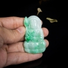 缅甸糯种飘翠翡翠观音吊坠-红掌柜