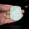 天然糯种飘翠翡翠松鹤延年吊坠-红掌柜