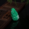 天然糯种翠绿翡翠百财吊坠-红掌柜