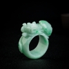 缅甸天然糯种翡翠貔貅扳指-红掌柜