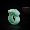缅甸天然糯种飘翠翡翠扳指-红掌柜