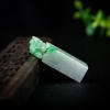 天然糯种飘翠翡翠貔貅印章-红掌柜